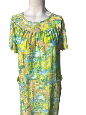 Vintage 70's Lounge dress nightgown M