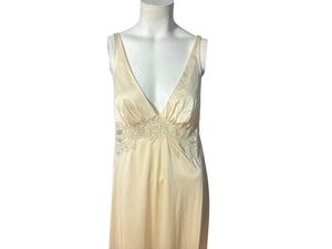 Vintage 70's long beige nightgown M