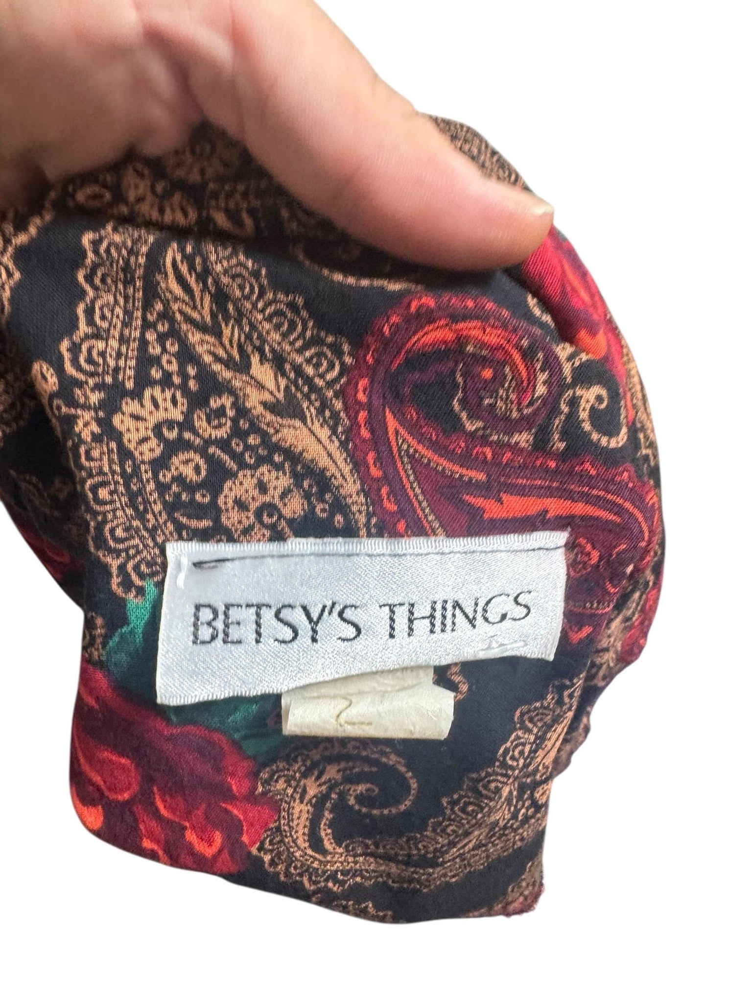 Vintage 80's Betsy's Things peplum dress 14 L