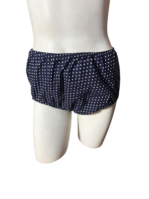 Vintage 80's blue Gabar 2 pc cotton bathing suit 14