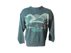 Vintage 80's men's golf sweater M Nico
