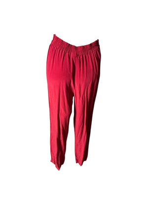 Vintage 80's red silk pant suit 10 Casual Corner