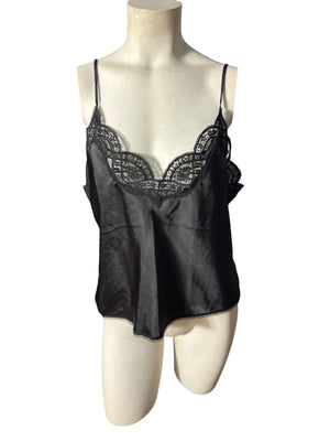 Vintage lingerie camisole black M