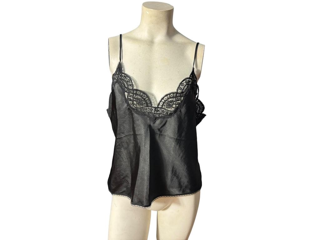 Vintage lingerie camisole black M