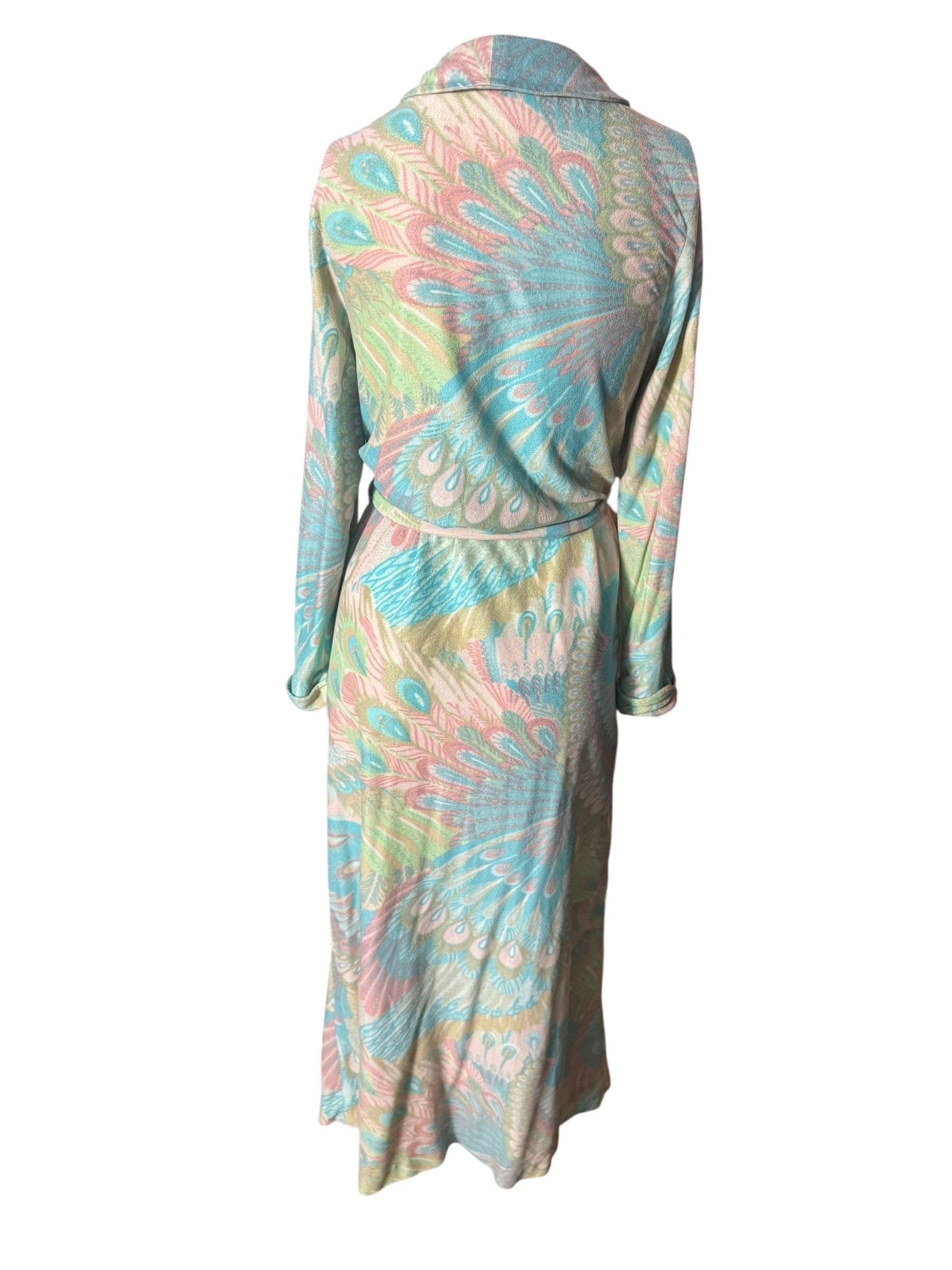 Vintage 70's paisley pastel robe M