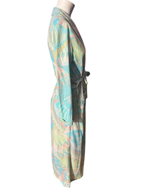Vintage 70's paisley pastel robe M