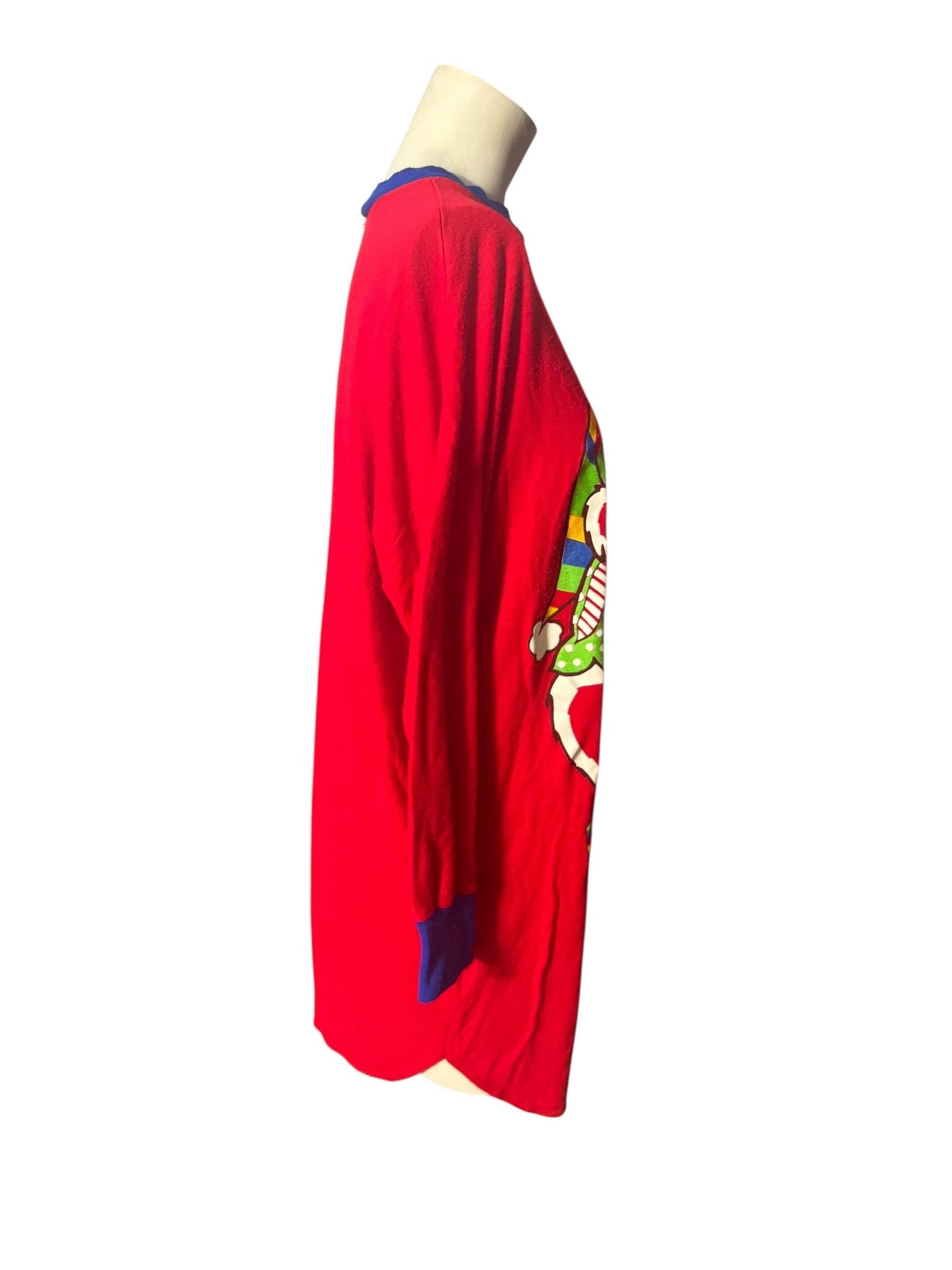 Vintage 80's ringer bear nightgown M