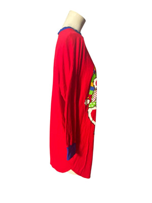 Vintage 80's ringer bear nightgown M