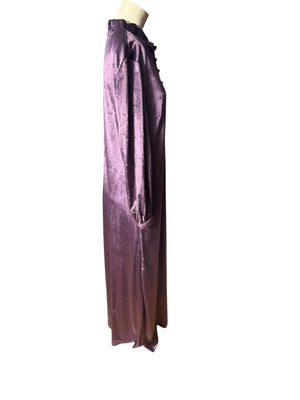 Vintage 1970’s purple velour long lounge dress
