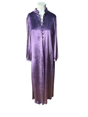 Vintage 1970’s purple velour long lounge dress