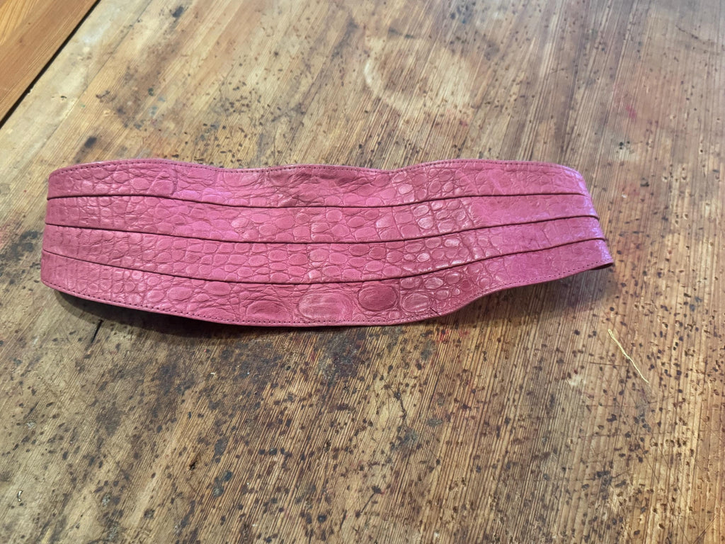 Vintage 80’s pink leather belt S M