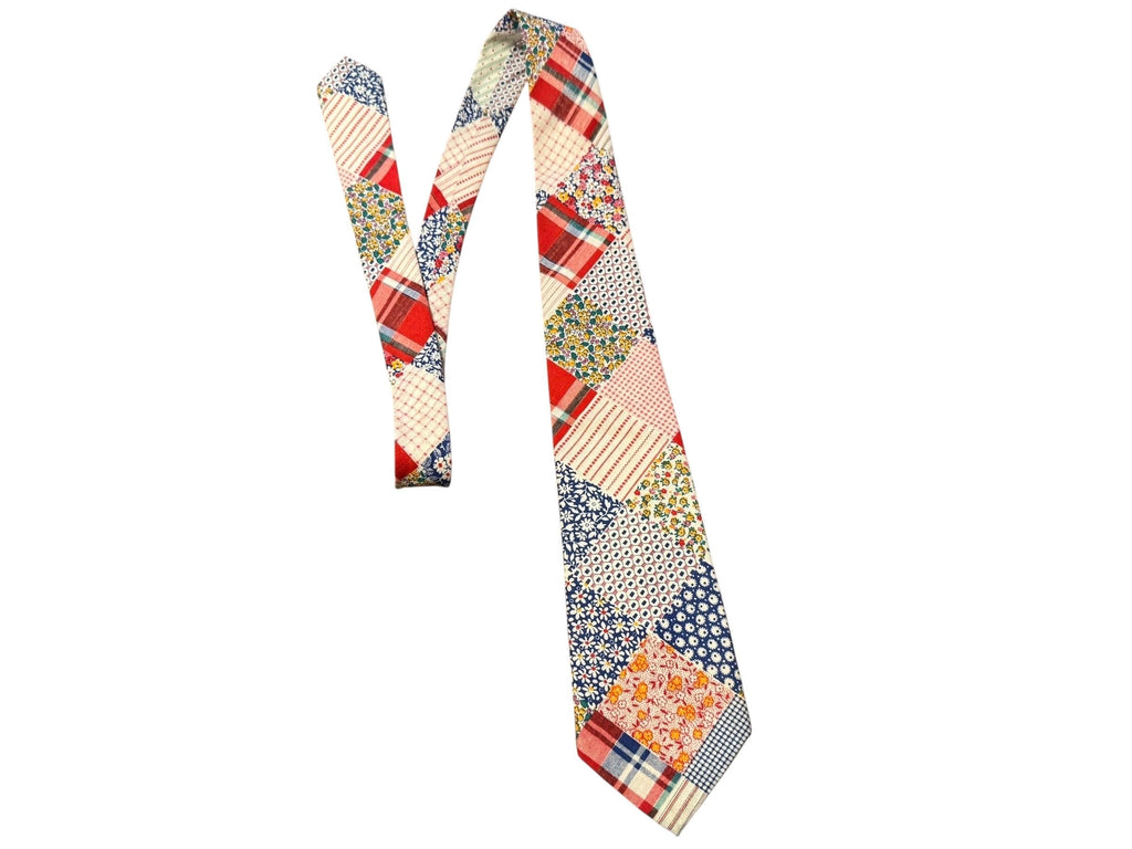 Vintage 70's patchwork tie Crestfield