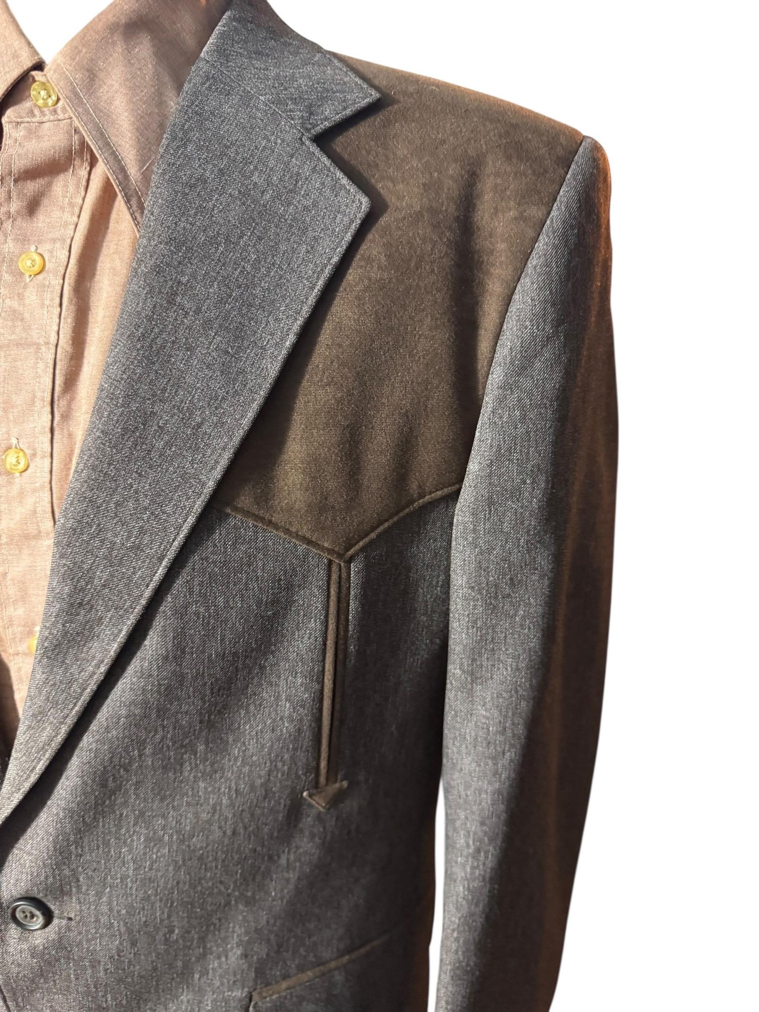 Vintage brown western suit jacket 40 R Papano West