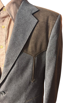 Vintage brown western suit jacket 40 R Papano West