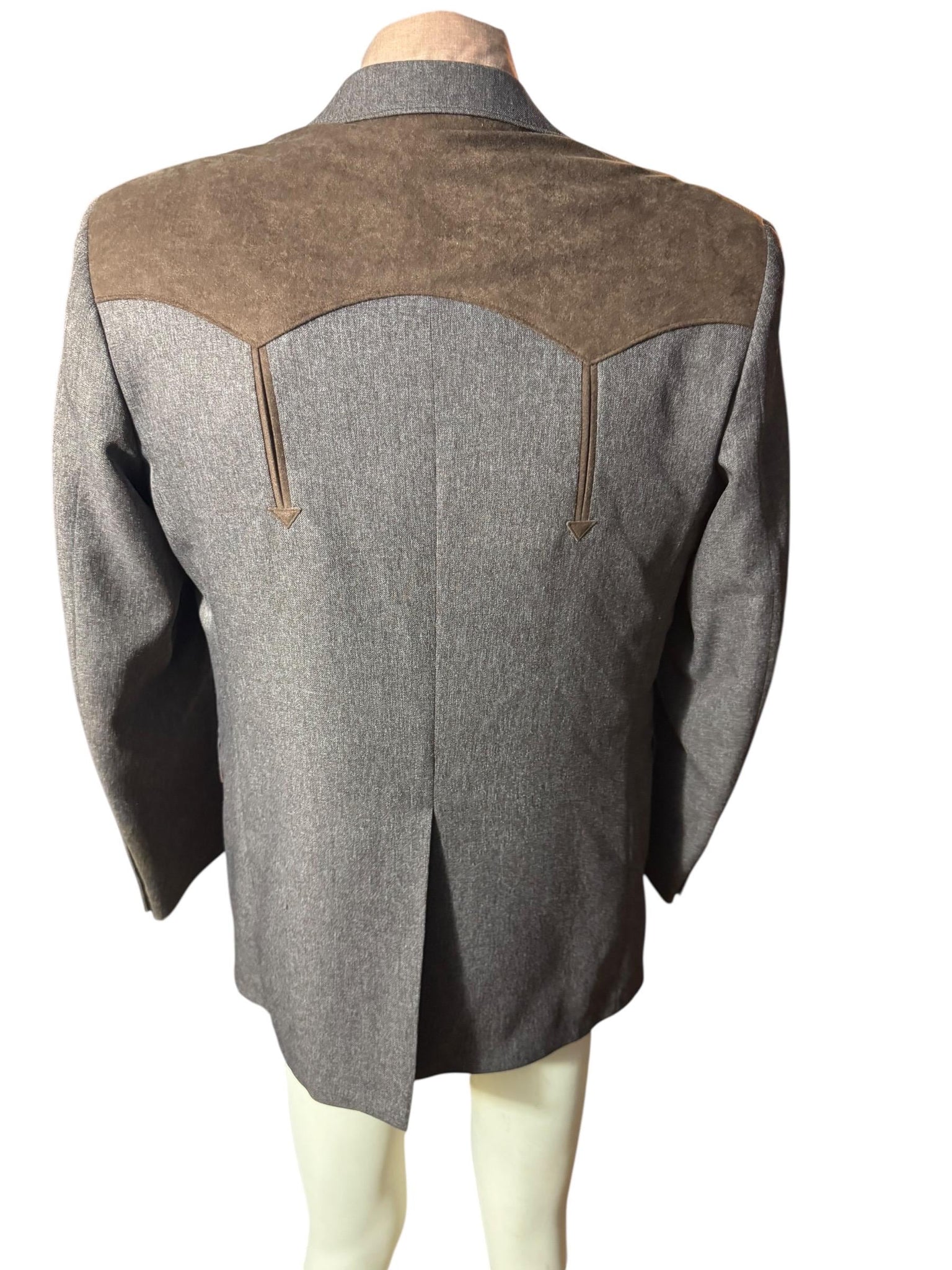 Vintage brown western suit jacket 40 R Papano West