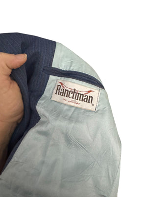 Vintage blue pinstripe western suit jacket 40 L Ranchman