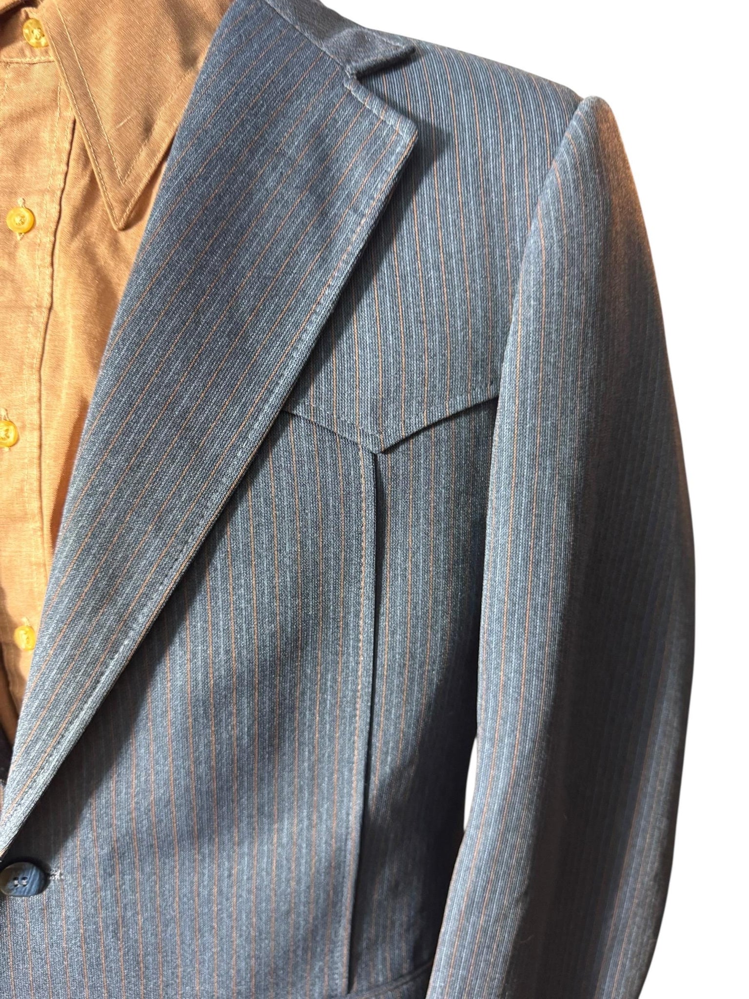 Vintage blue pinstripe western suit jacket 40 L Ranchman