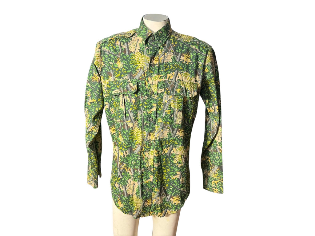Vintage 80's men's camo shirt M Bushlan