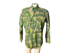 Vintage 80's men's camo shirt M Bushlan