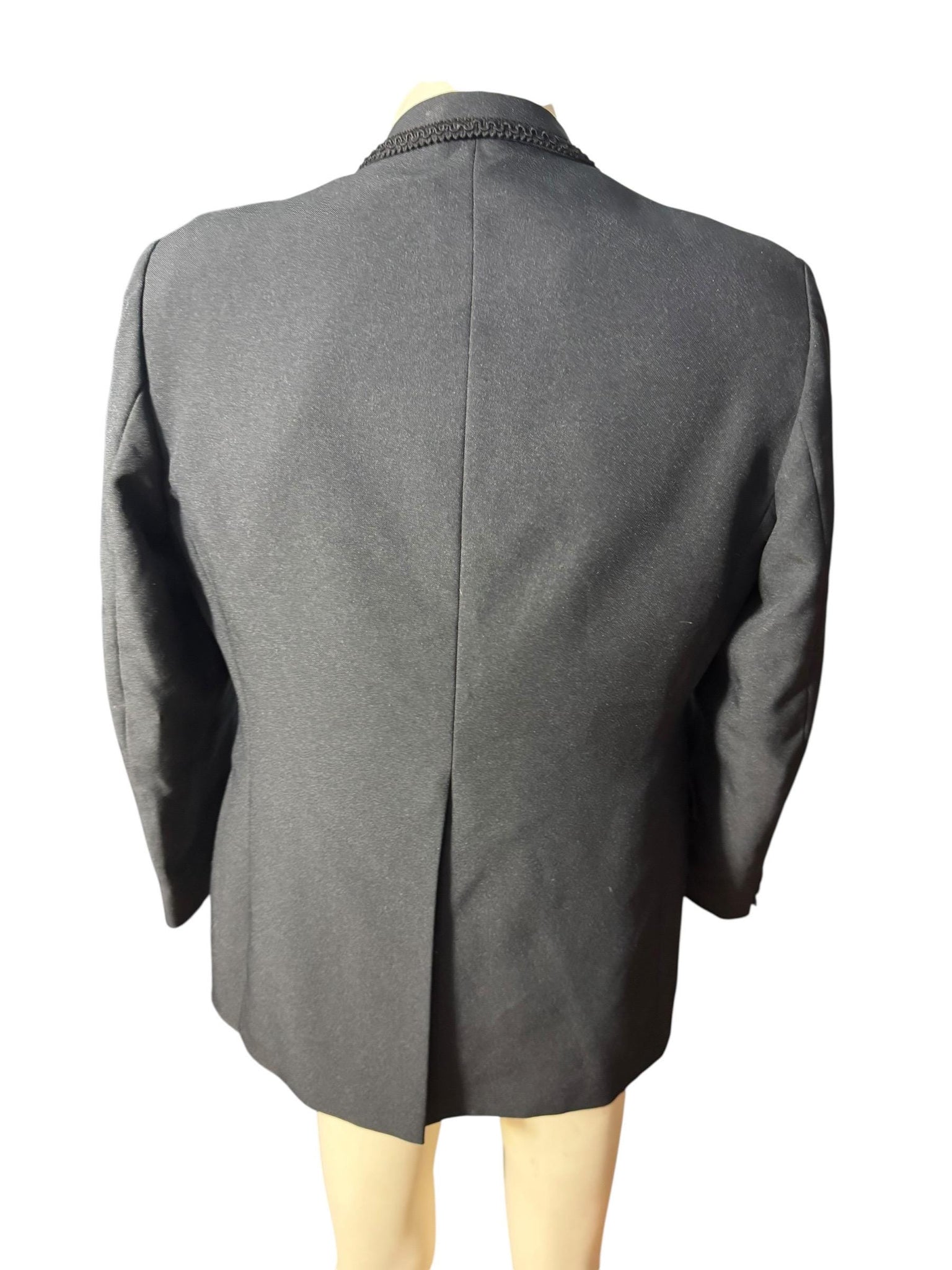 Vintage 70's black tuxedo suit jacket 44 S