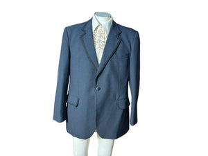 Vintage 70's black tuxedo suit jacket 44 S