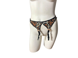 Vintage leopard garter belt S Darling