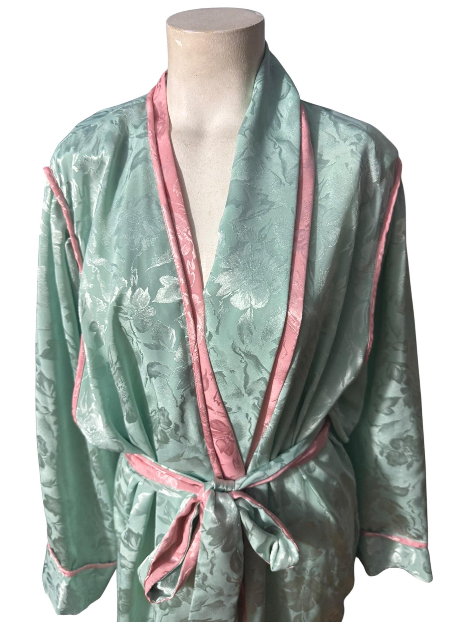Vintage 80's Bill Tice green robe L