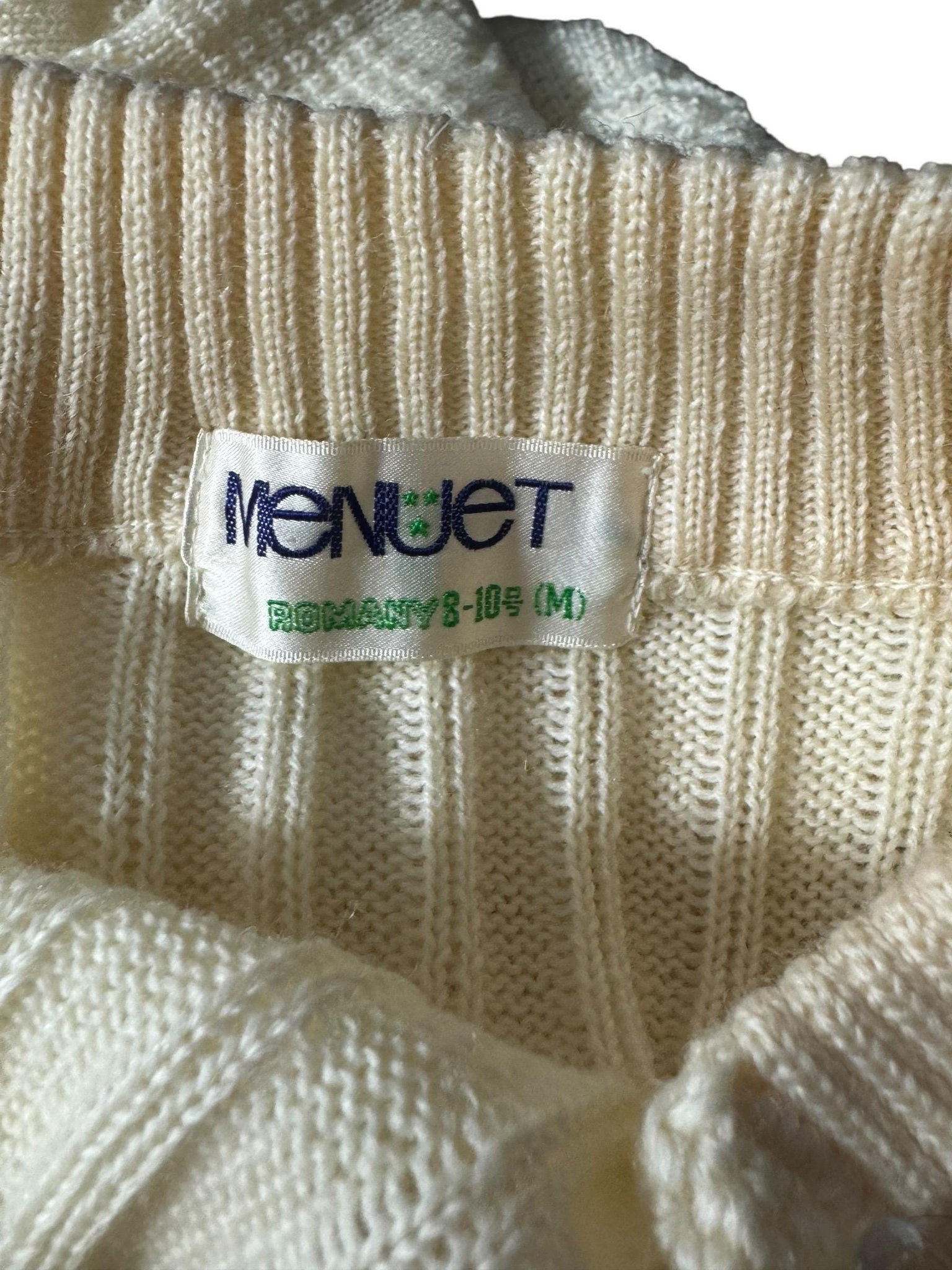 Vintage 80's off white sweater M Menuet