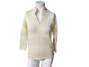 Vintage 80's off white sweater M Menuet