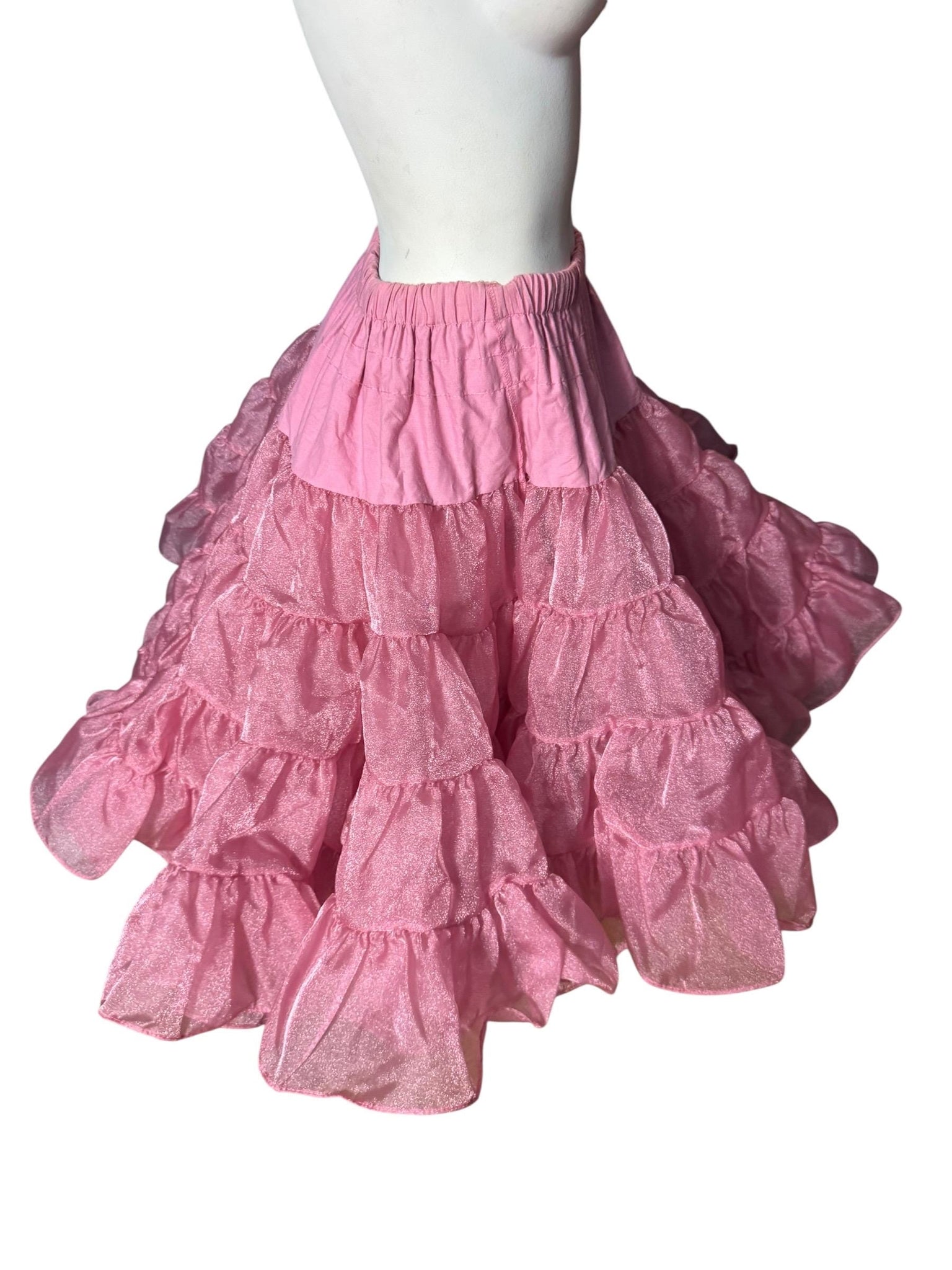 Vintage pink Malco Modes crinoline petticoat skirt L