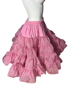 Vintage pink Malco Modes crinoline petticoat skirt L