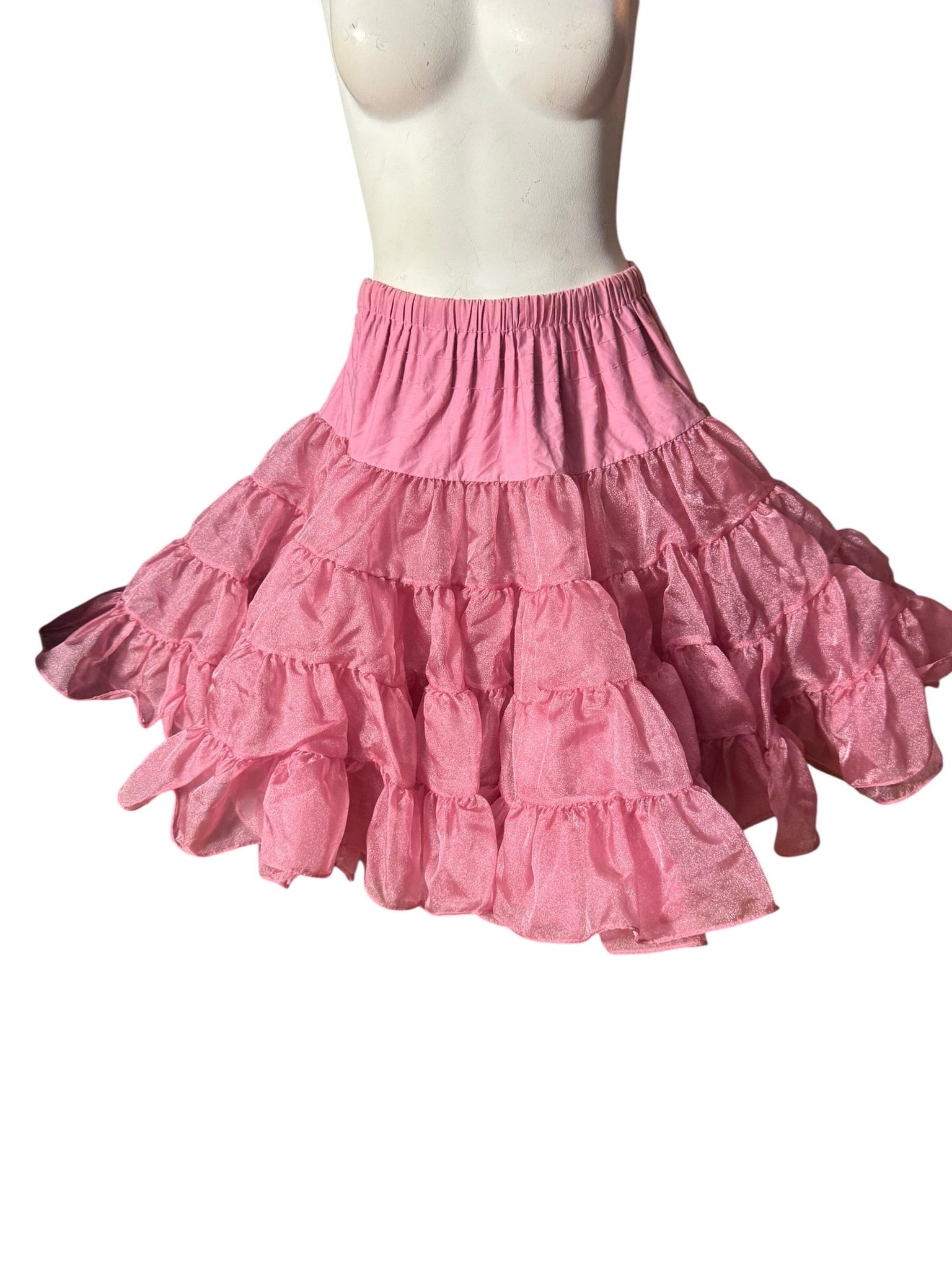 Vintage pink Malco Modes crinoline petticoat skirt L