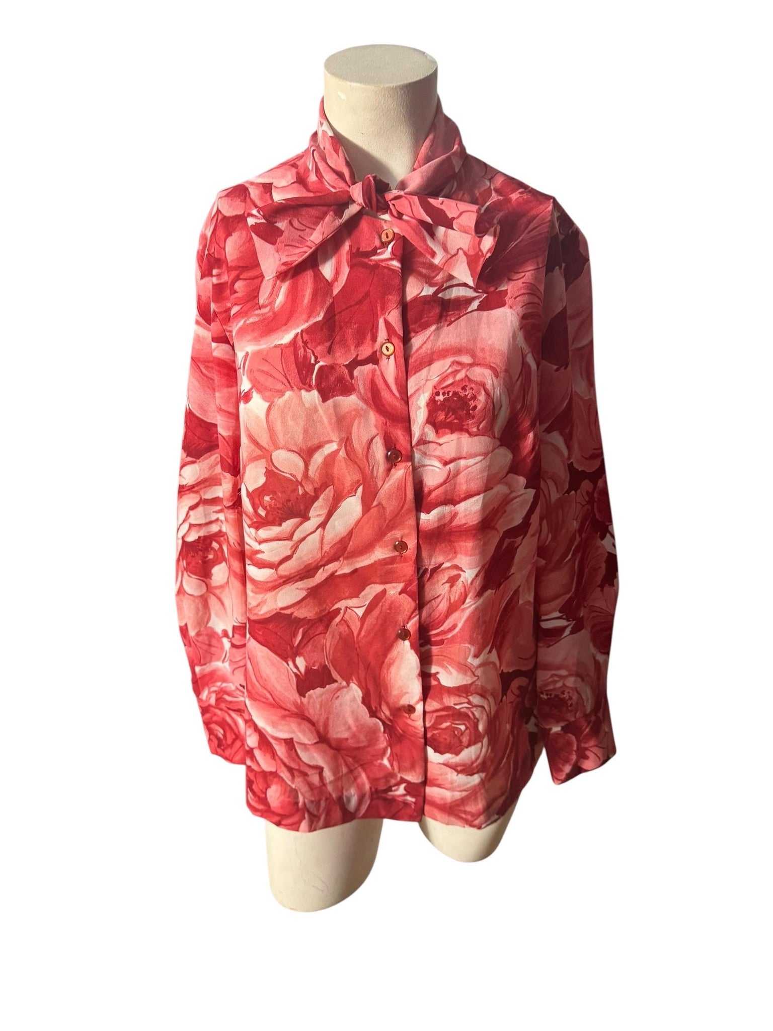 Vintage 70's tie neck shirt L Alex Coleman