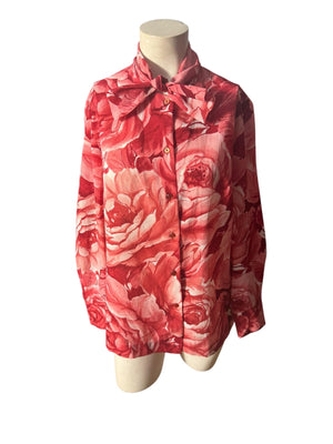Vintage 70's tie neck shirt L Alex Coleman