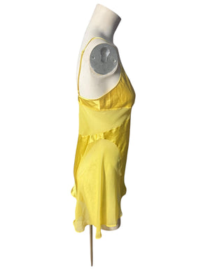 Vintage 80's yellow Victoria's Secret short nightgown S