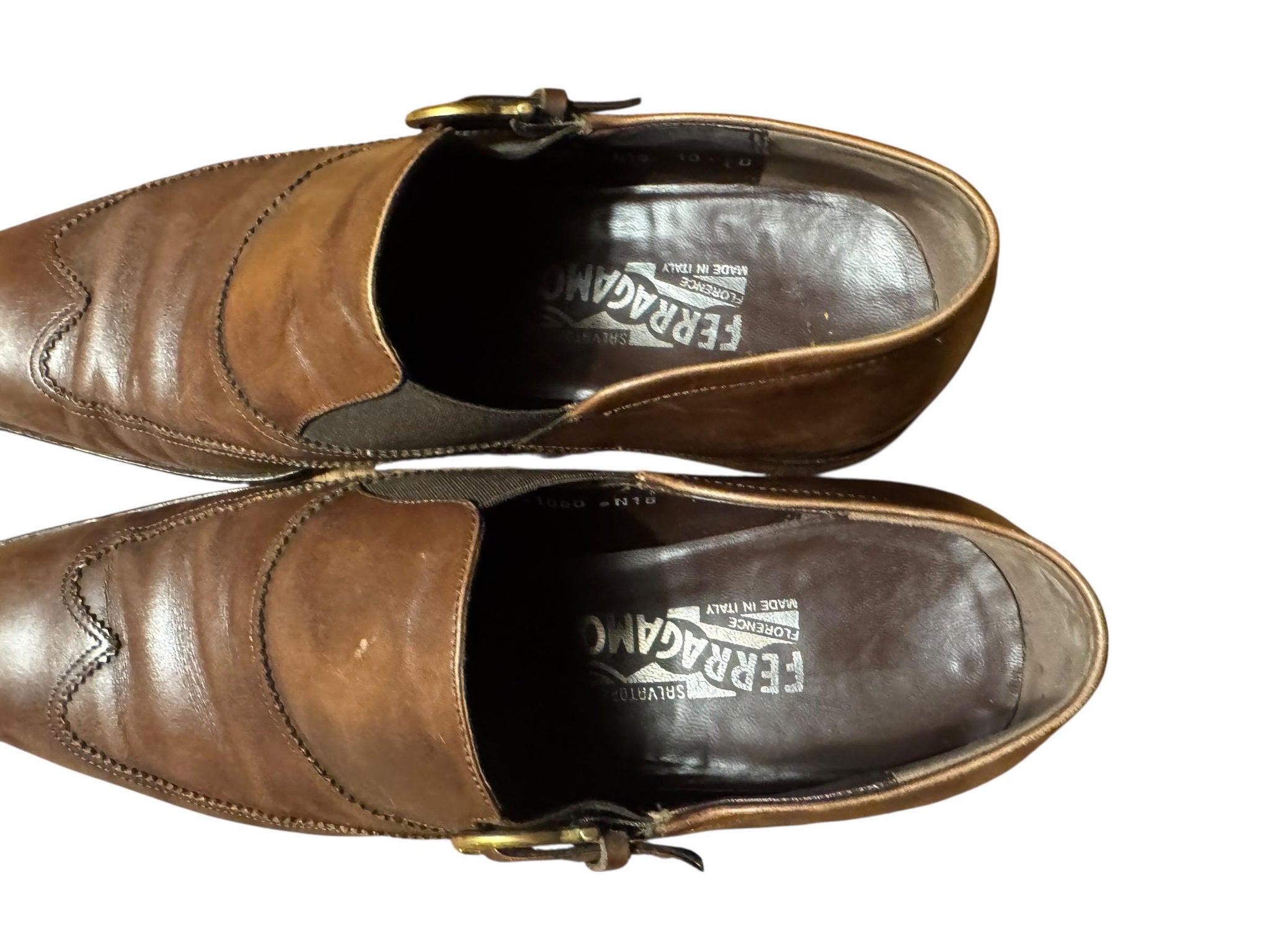 Vintage men's brown Ferragamo dress shoes 10 D