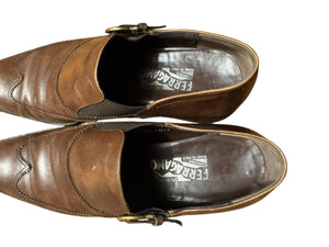 Vintage men's brown Ferragamo dress shoes 10 D