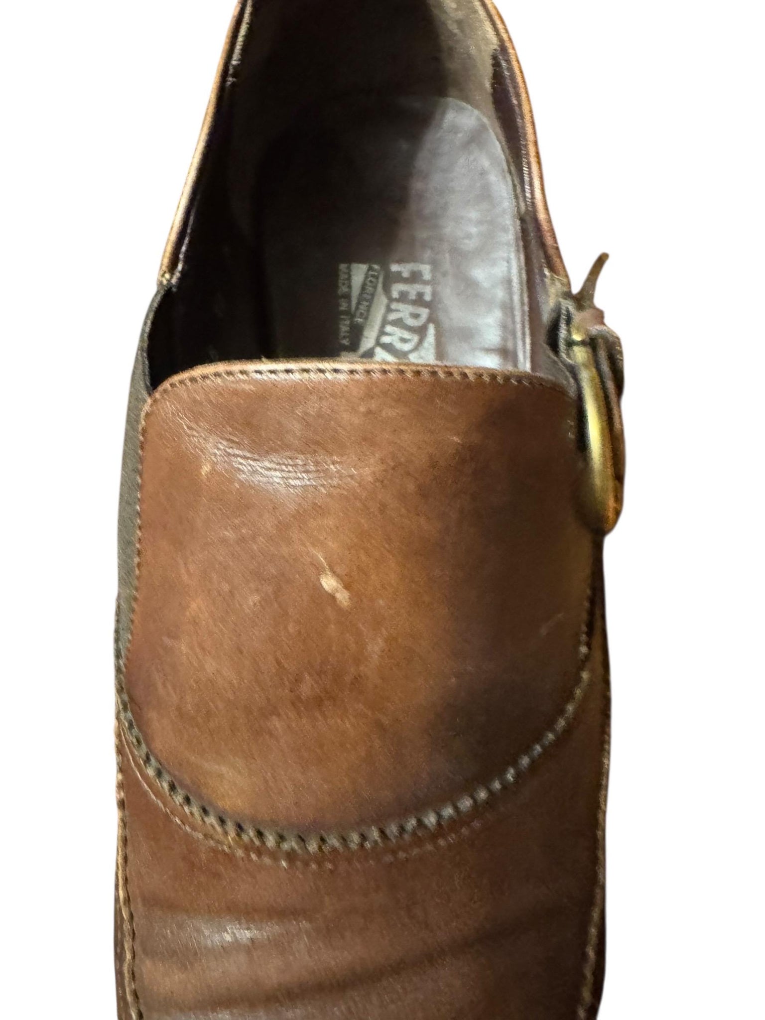 Vintage men's brown Ferragamo dress shoes 10 D