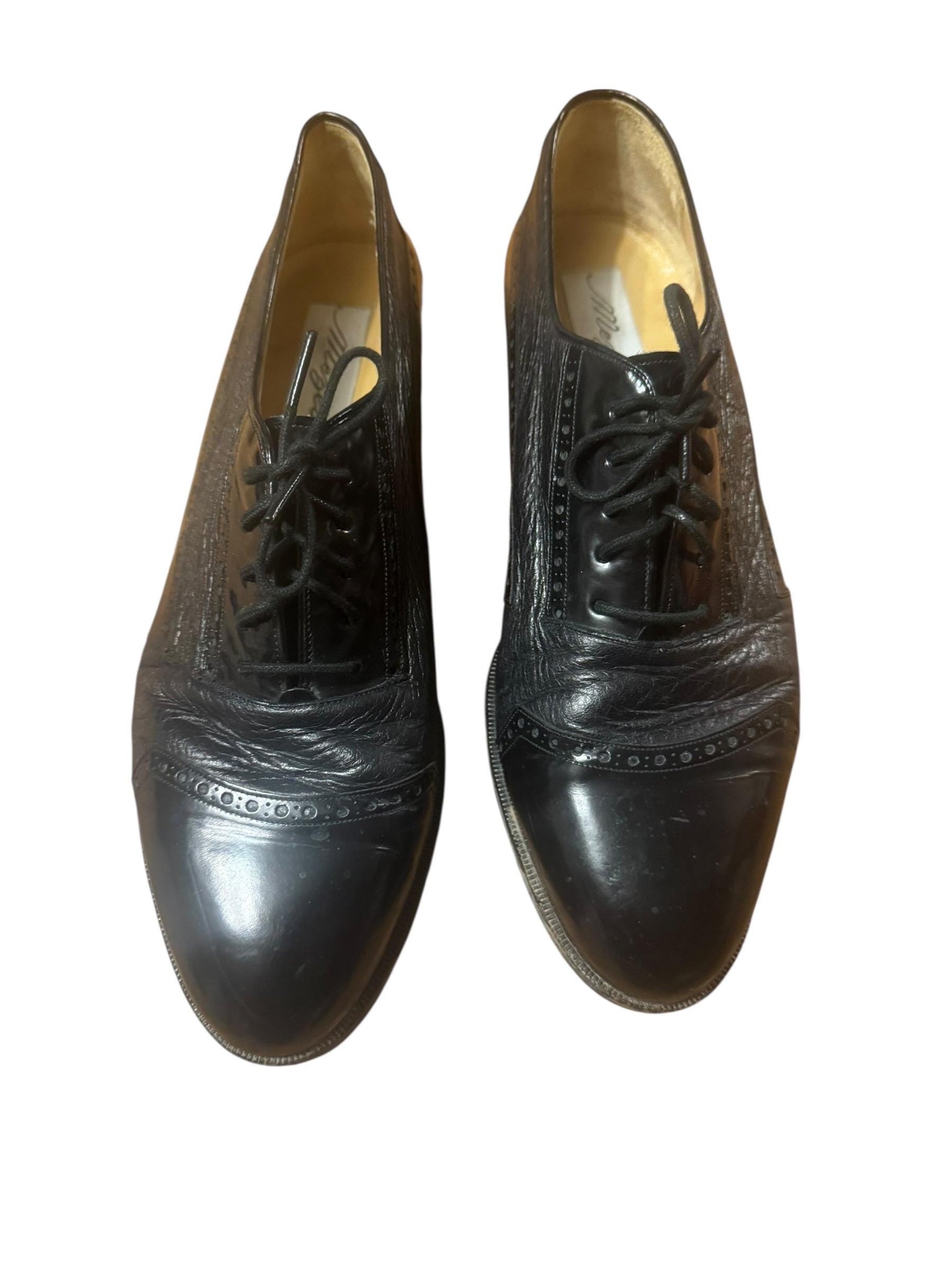 Vintage men's Mezlan black oxford dress shoes 11.5 M