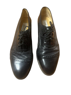 Vintage men's Mezlan black oxford dress shoes 11.5 M