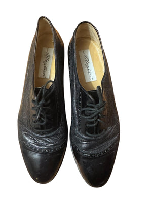 Vintage men's Mezlan black oxford dress shoes 11.5 M