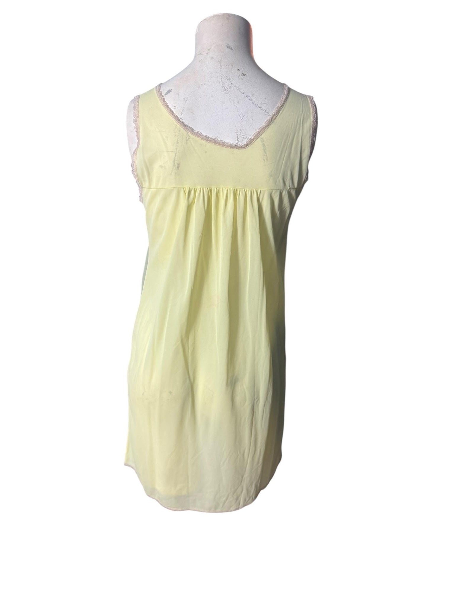 Vintage 60's yellow babydoll nightgown S