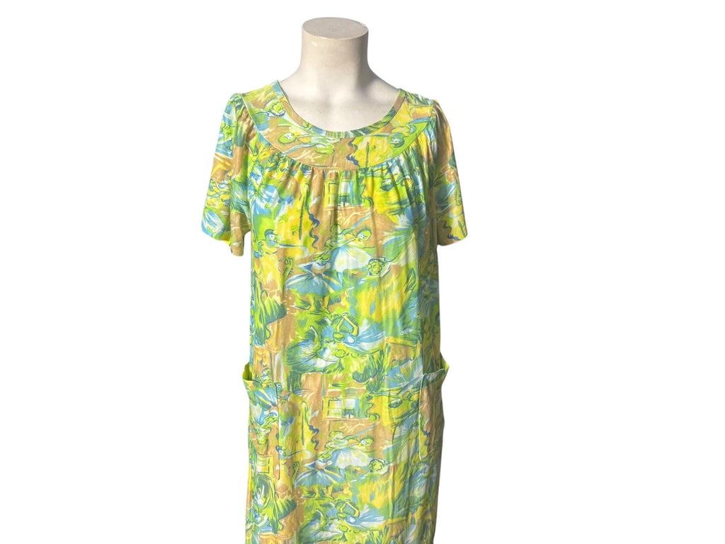Vintage 70's Lounge dress nightgown M