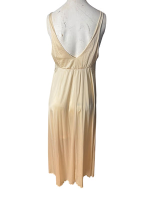 Vintage 70's long beige nightgown M