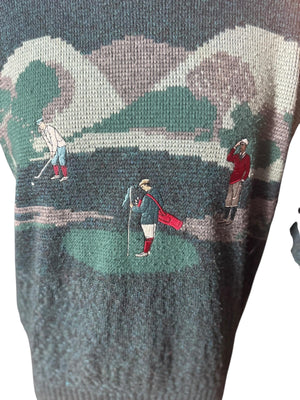 Vintage 80's men's golf sweater M Nico