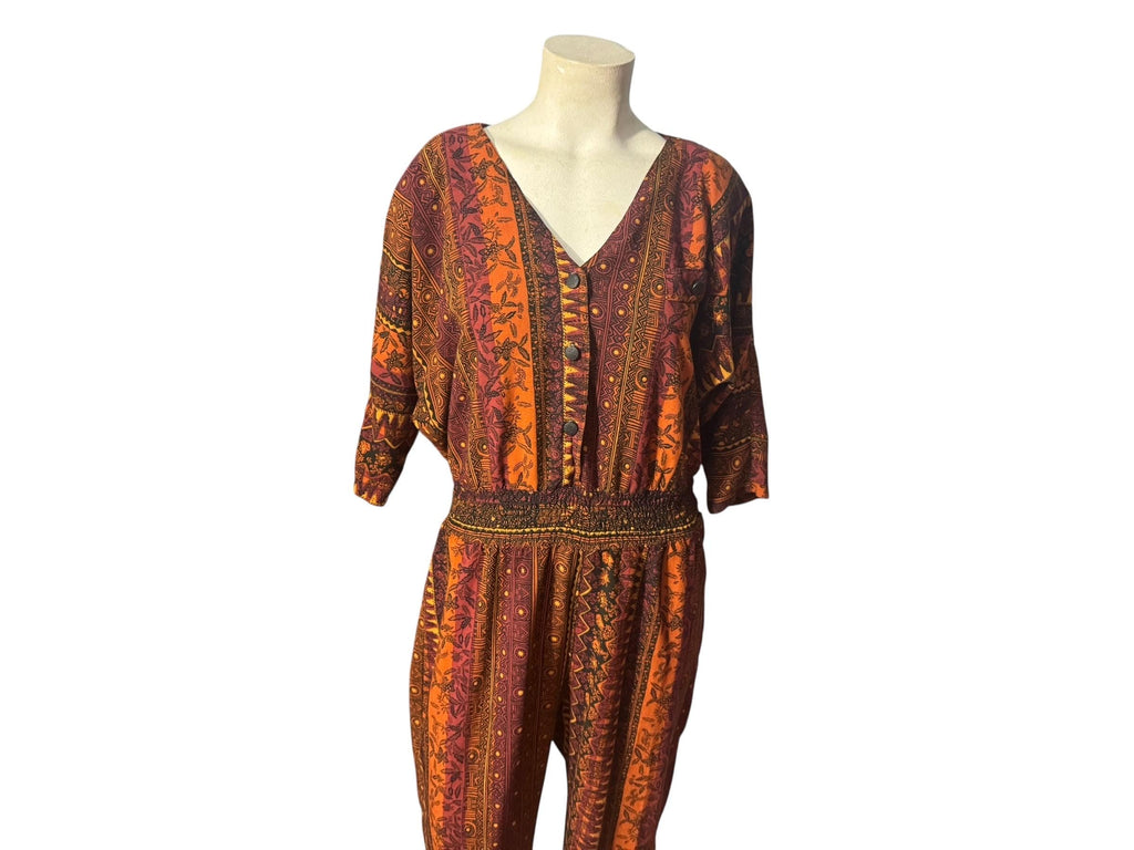 Vintage 80's black & brown jumpsuit 10 En Focus
