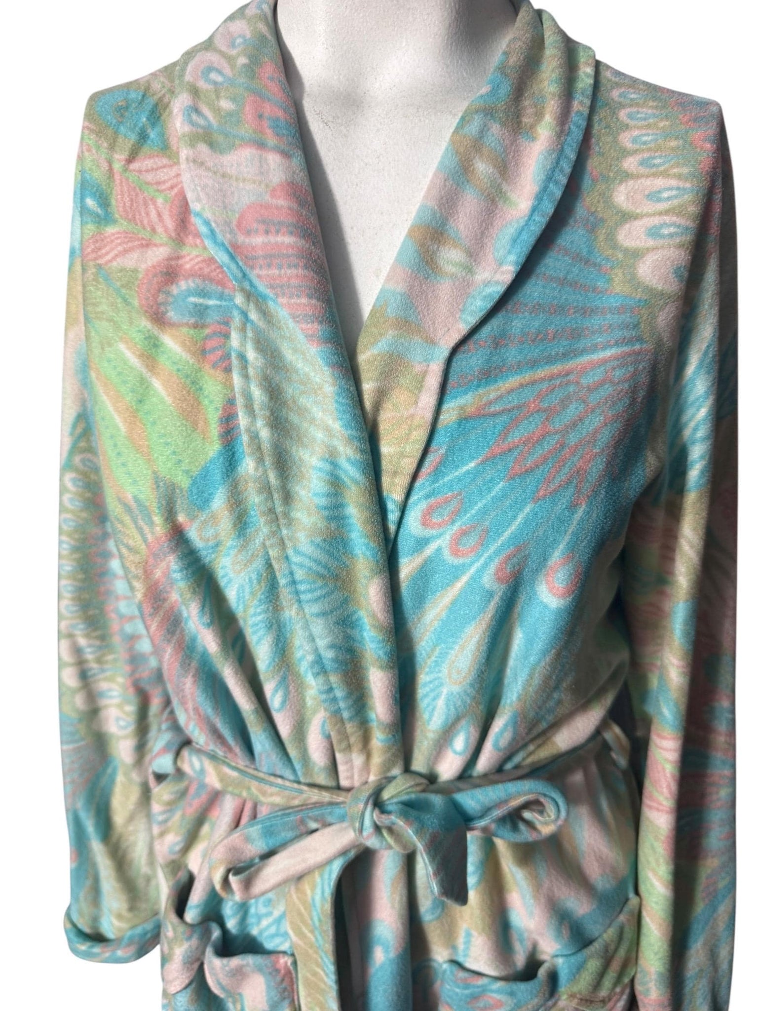 Vintage 70's paisley pastel robe M