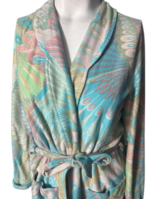 Vintage 70's paisley pastel robe M