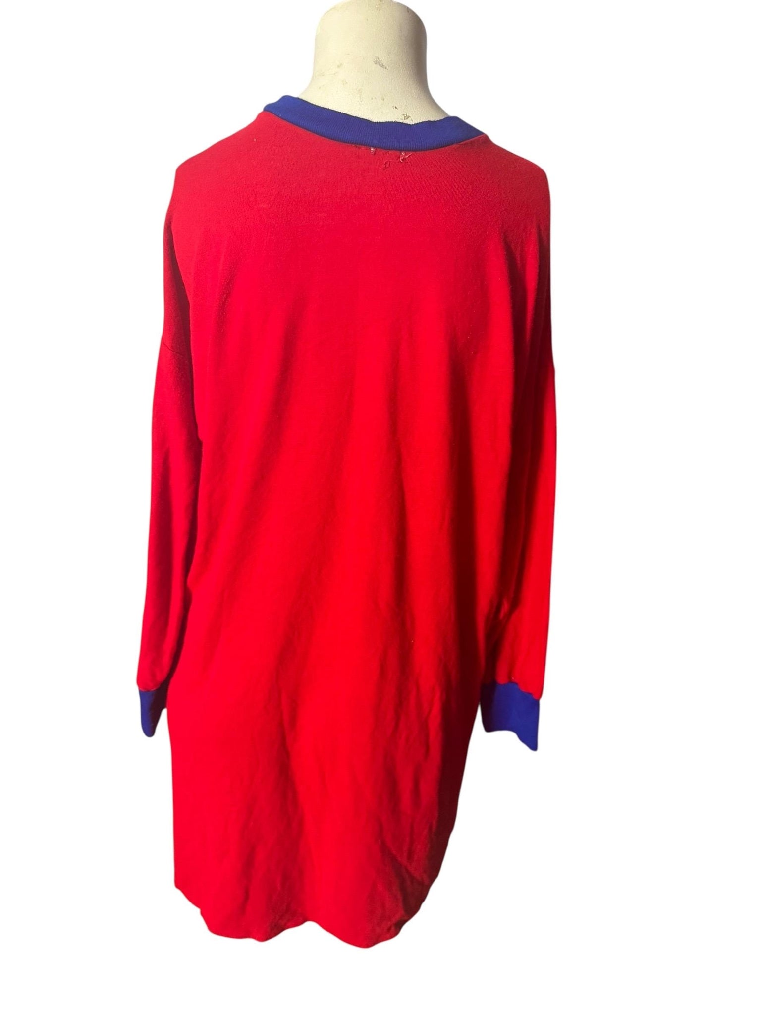 Vintage 80's ringer bear nightgown M