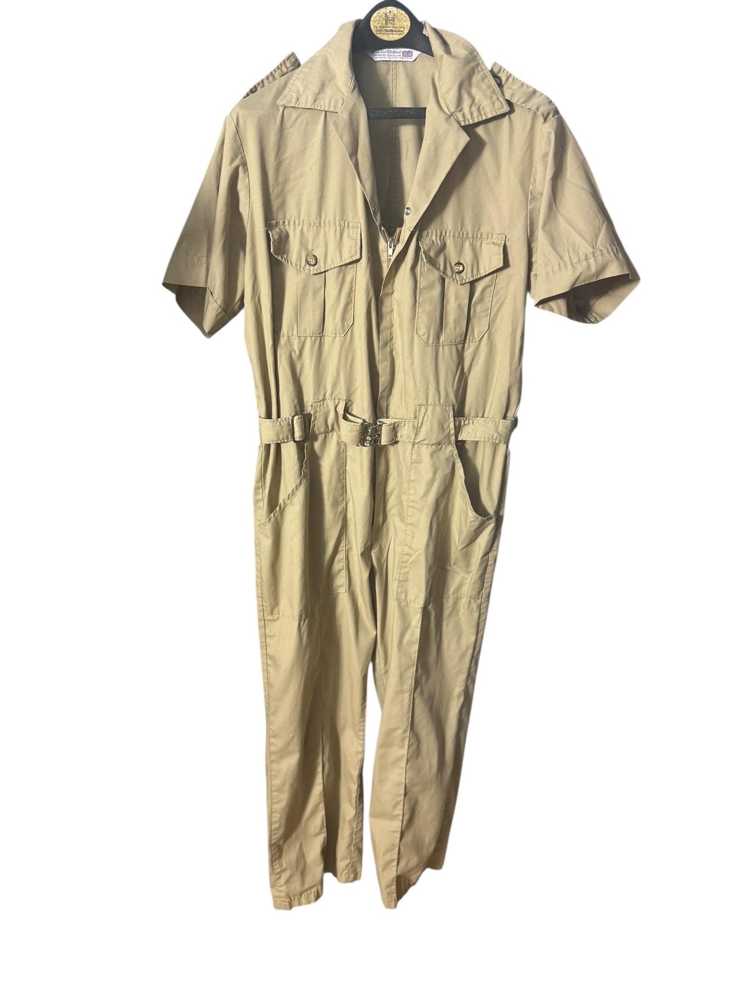 Vintage 70's tan men's coveralls jumpsuit L